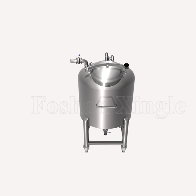 Hindi kinakalawang na asero 100L Mobile Milk Verticle Storage Mixing Tank