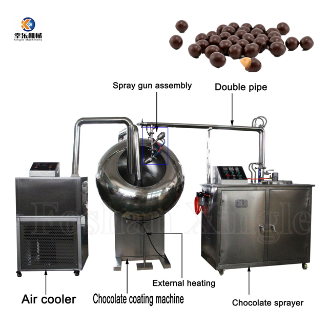 Hindi kinakalawang na asero Peanut Almond Food Chocolate Coating Machine