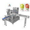 Food Yogurt Stand-Up Pouch Filling At Capping Packing Machine