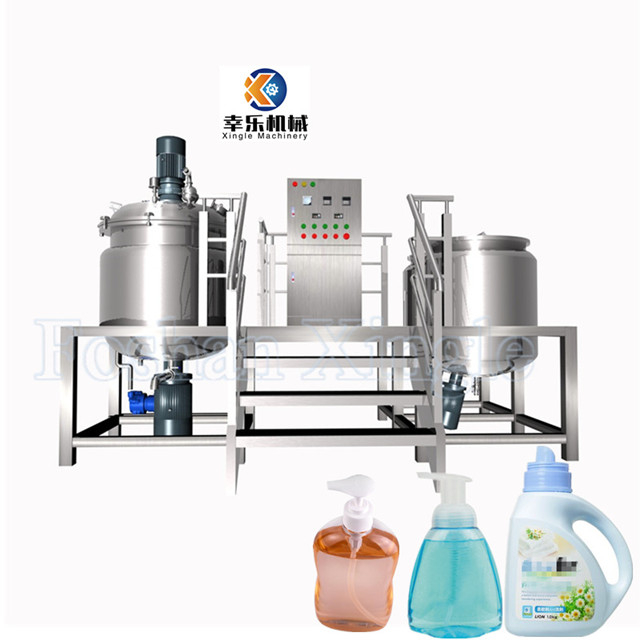 Facial cleanser soap vacuum mixing tank