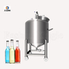 Hindi kinakalawang na asero 100L Mobile Milk Verticle Storage Mixing Tank