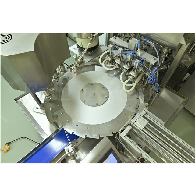 Food Yogurt Stand-Up Pouch Filling At Capping Packing Machine