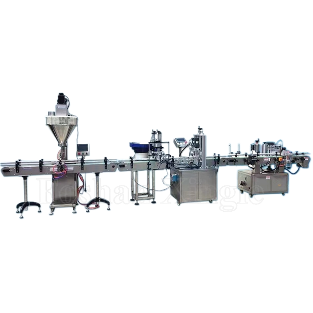 Linya ng Produksyon ng Full Auomatic Powder Weighing Filling Bottling Production