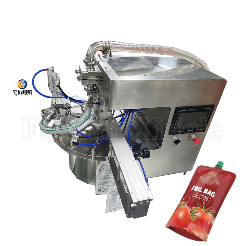  Liquid Beverage Yogurt Spout Pouch Filling Sealing Capping Machine