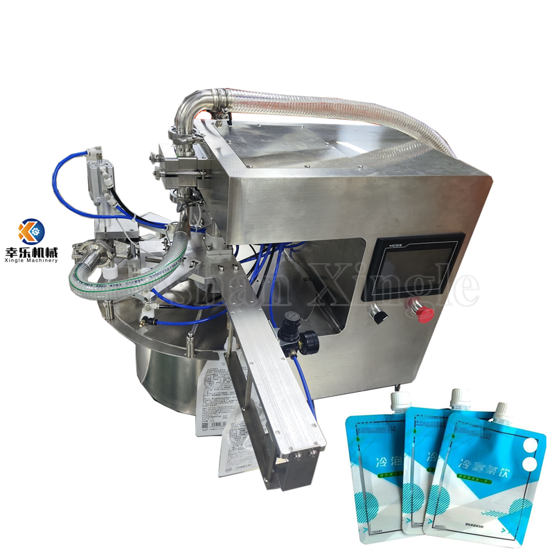  Liquid Beverage Yogurt Spout Pouch Filling Sealing Capping Machine