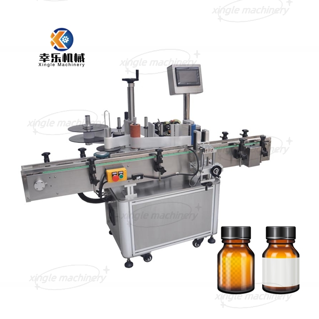 Awtomatikong Glass Plastic Vertical Round Bottle Labeling Machine