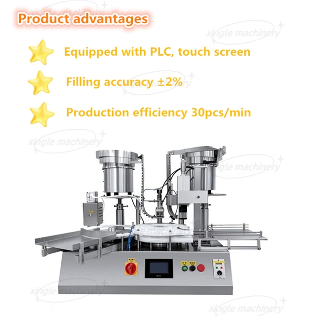 Awtomatikong Desktop Vial Liquid Filling At Capping Machine